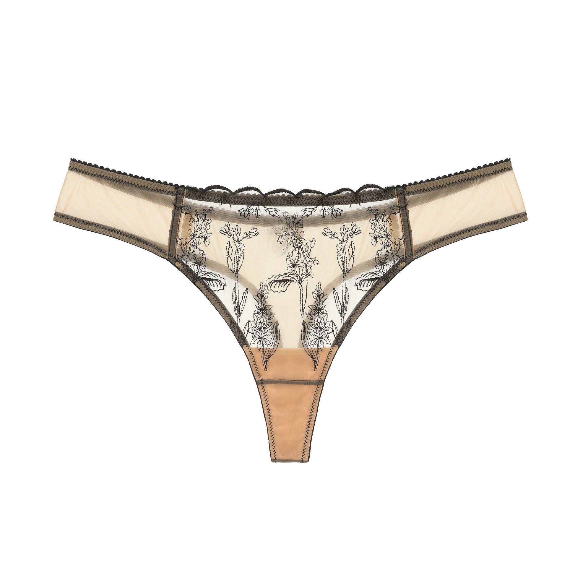 Kim Thong in Floral Embroidery on Jelly Fabric | Amour Caché Lingerie