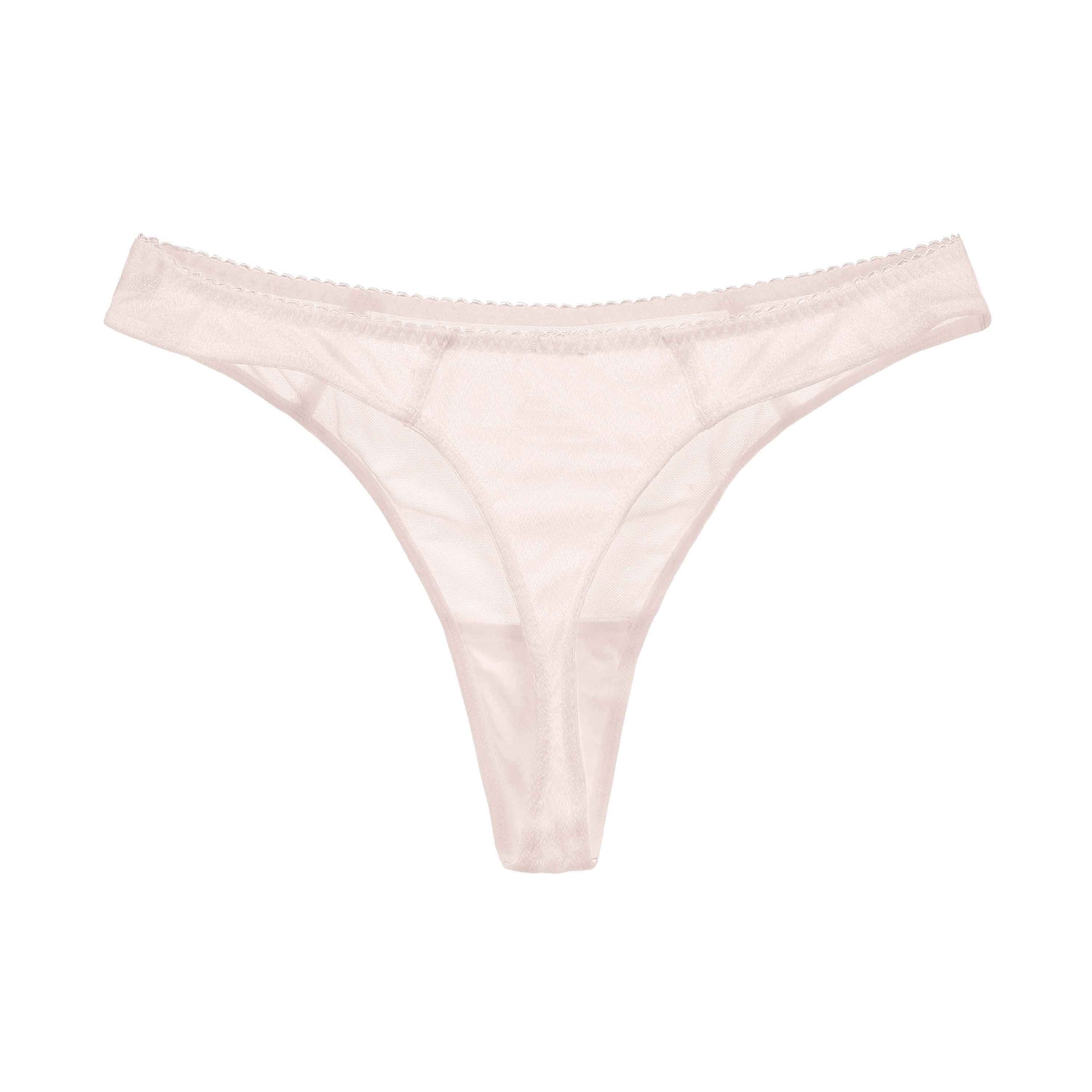 Dani Soft Pink Tulle Thong | Amour Caché Lingerie