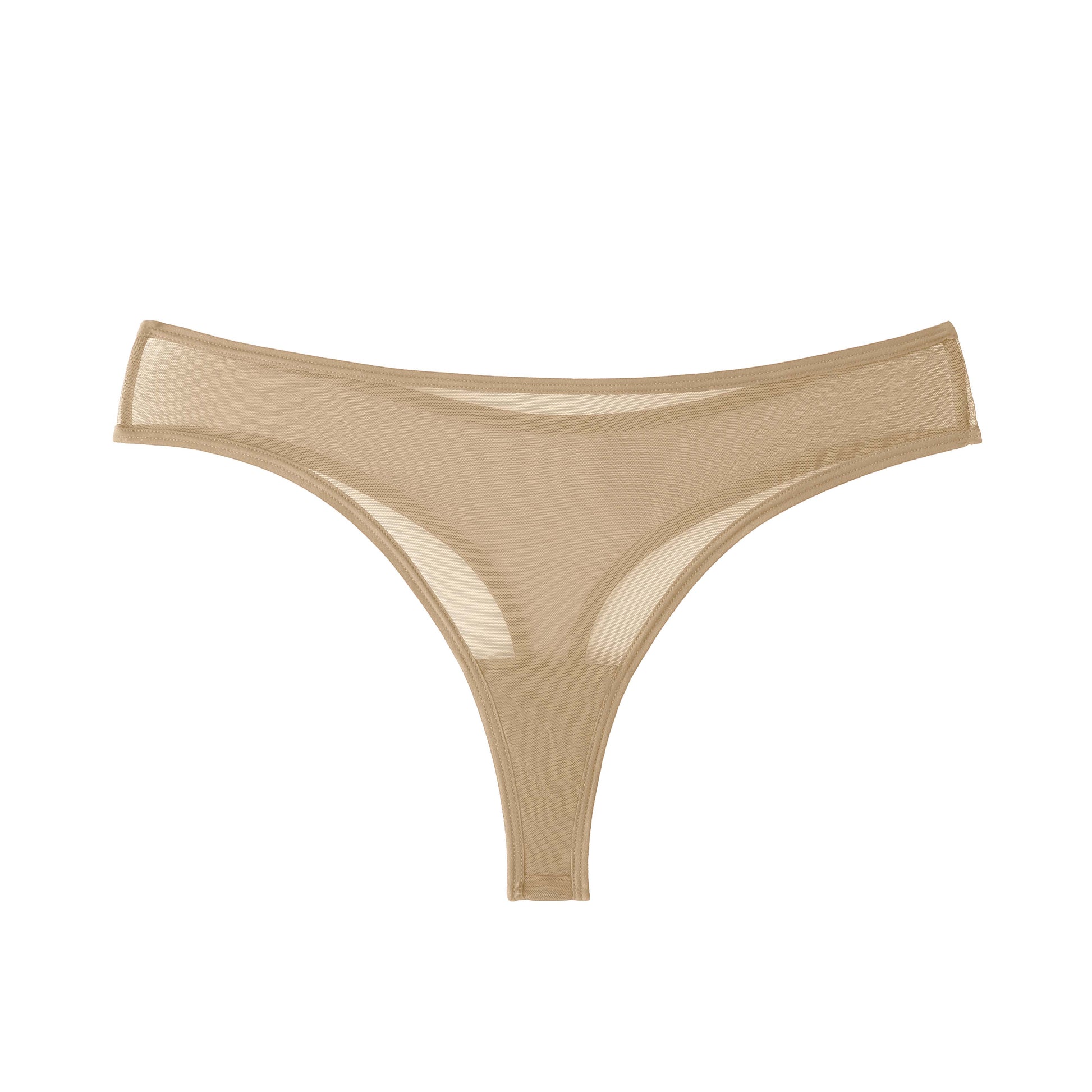 The Julie Everyday Sheer Mesh Thong in SoHo (Medium Nude) | Amour Caché Lingerie