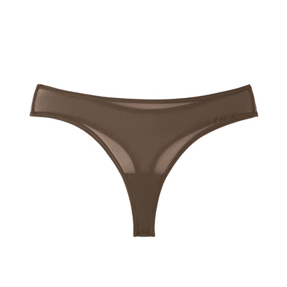 The Julie Everyday Sheer Mesh Thong NoHo (Deep Nude) | Amour Caché Lingerie