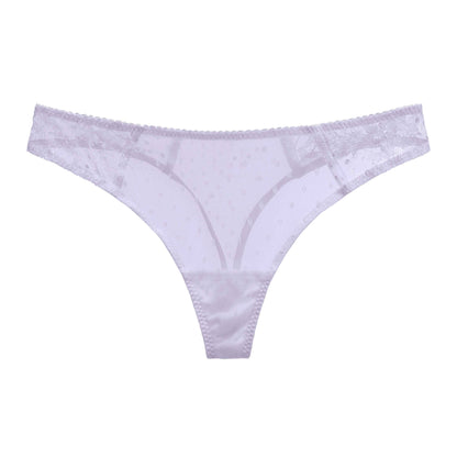 Gin Lilac Leavers Lace Thong | Amour Caché